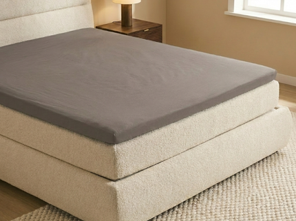 Topper Hoeslaken - Egyptisch Katoen Jersey Stretch - Taupe