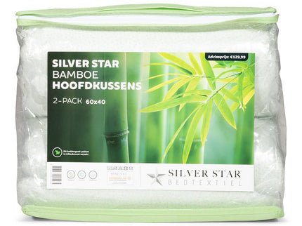 Silver Star Hoofdkussen Bamboe - Set van 2
