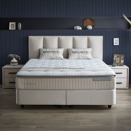 Boxspring met opbergruimte Birdybedd - Beige