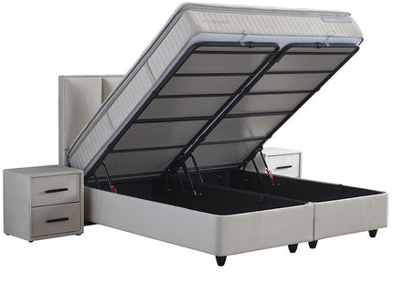 Boxspring met opbergruimte Birdybedd - Beige