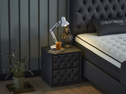 SKYBEDD Boxspring met opbergruimte Chestybedd