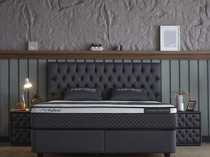 SKYBEDD Boxspring met opbergruimte Chestybedd