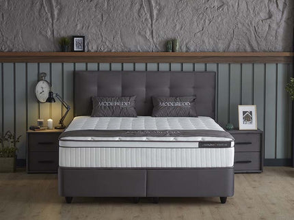 SKYBEDD Boxspring met opbergruimte Modebedd - Antraciet