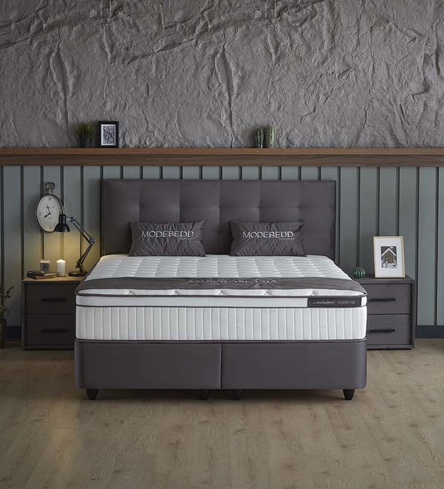 SKYBEDD Boxspring met opbergruimte Modebedd - Antraciet