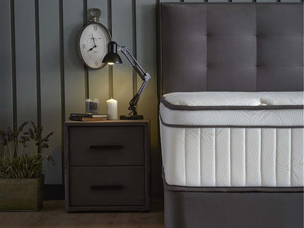 SKYBEDD Boxspring met opbergruimte Modebedd - Antraciet