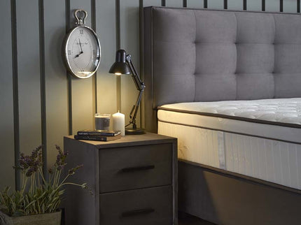 SKYBEDD Boxspring met opbergruimte Modebedd - Antraciet