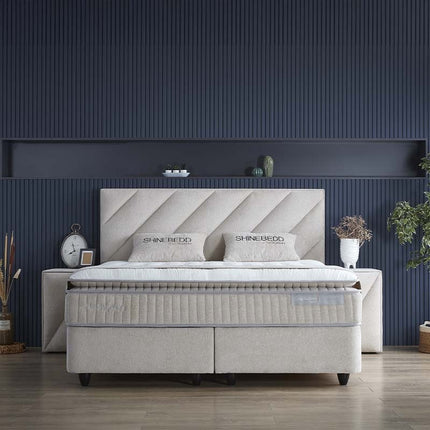 SKYBEDD Boxspring met opbergruimte - Shinebedd
