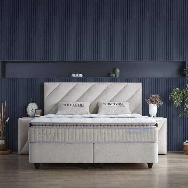 SKYBEDD Boxspring met opbergruimte - Shinebedd