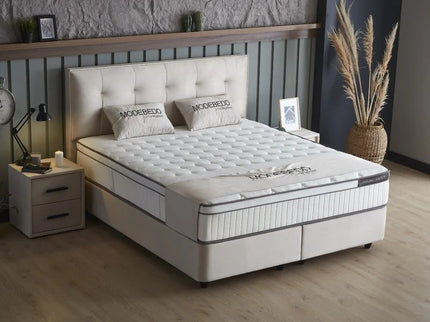 Boxspring met opbergruimte Modebedd - Beige