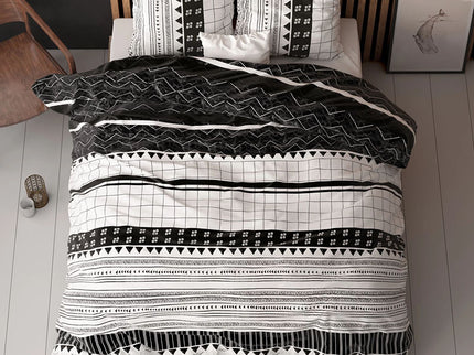 Sleeptime Dekbedovertrek Artic Stripe - Wit - 140 x 200/220 cm