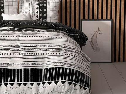 Sleeptime Dekbedovertrek Artic Stripe - Wit - 140 x 200/220 cm