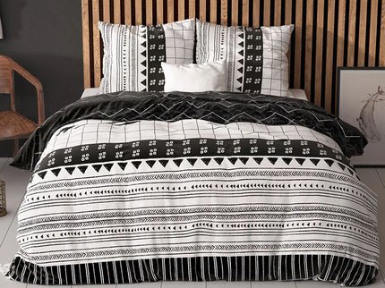 Sleeptime Dekbedovertrek Artic Stripe - Wit - 140 x 200/220 cm