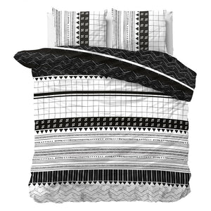 Sleeptime Dekbedovertrek Artic Stripe - Wit - 140 x 200/220 cm
