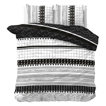 Sleeptime Dekbedovertrek Artic Stripe - Wit - 140 x 200/220 cm