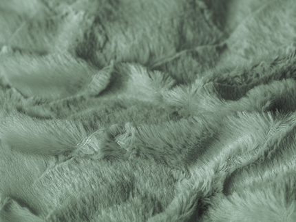 Sleeptime Dekbedovertrek Faux Fur - Check - Groen