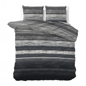 Sleeptime Dekbedovertrek Flanel Marcus - Grijs - 240 x 200/220 cm