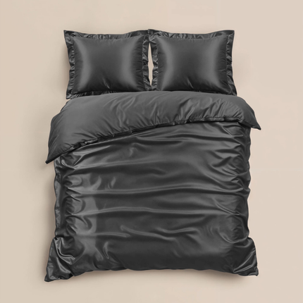Sleeptime Dekbedovertrek Glossy - Antraciet - 140 x 200/220 cm