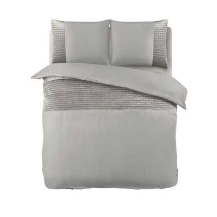 Sleeptime Dekbedovertrek Velvet Band - Sand/Grijs