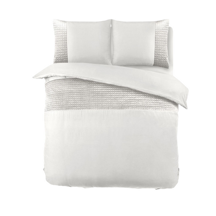 Sleeptime Dekbedovertrek Velvet Band - Wit
