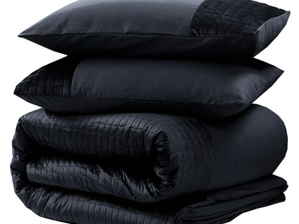 Sleeptime Dekbedovertrek Velvet Band - Zwart