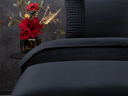 Sleeptime Dekbedovertrek Velvet Band - Zwart