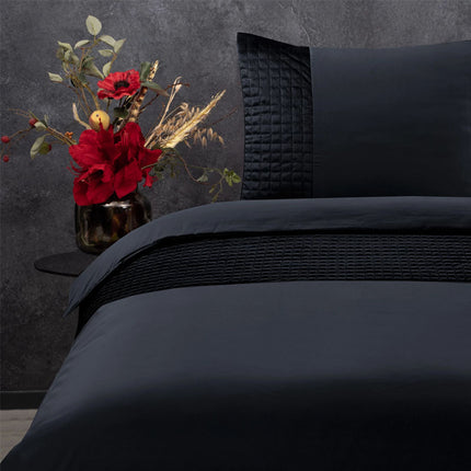 Sleeptime Dekbedovertrek Velvet Band - Zwart