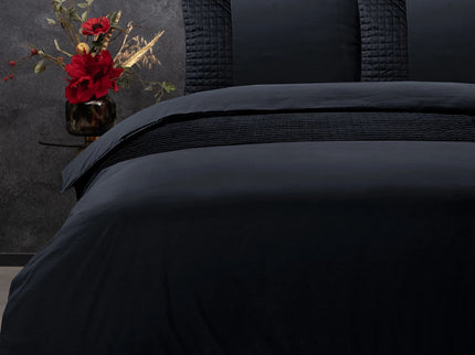 Sleeptime Dekbedovertrek Velvet Band - Zwart