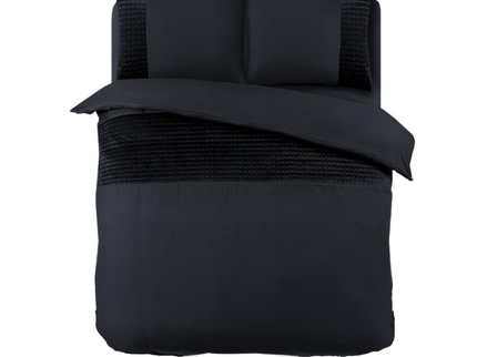 Sleeptime Dekbedovertrek Velvet Band - Zwart