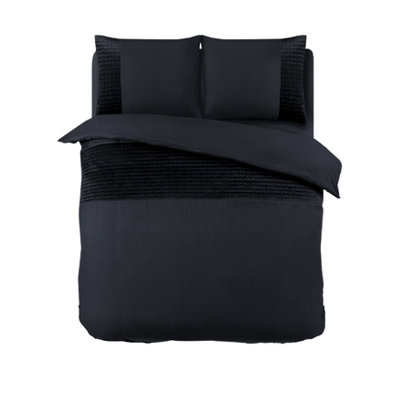 Sleeptime Dekbedovertrek Velvet Band - Zwart