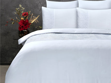 Sleeptime Dekbedovertrek Velvet Crossline - Wit