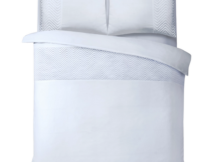 Sleeptime Dekbedovertrek Velvet Crossline - Wit