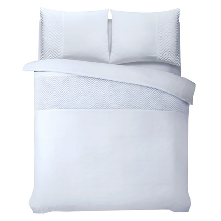Sleeptime Dekbedovertrek Velvet Crossline - Wit
