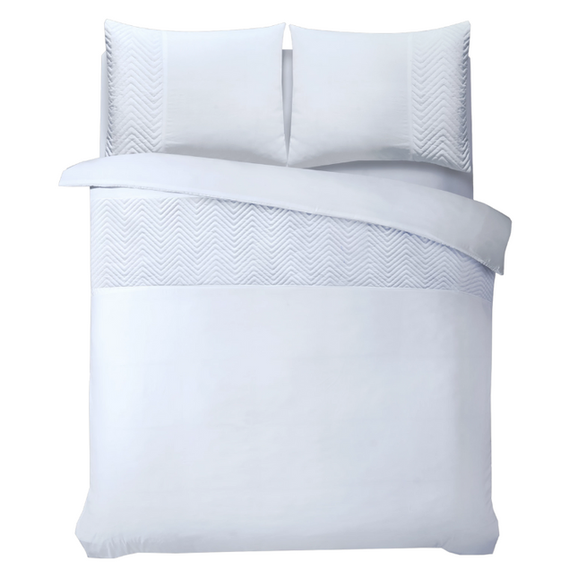 Sleeptime Dekbedovertrek Velvet Crossline - Wit