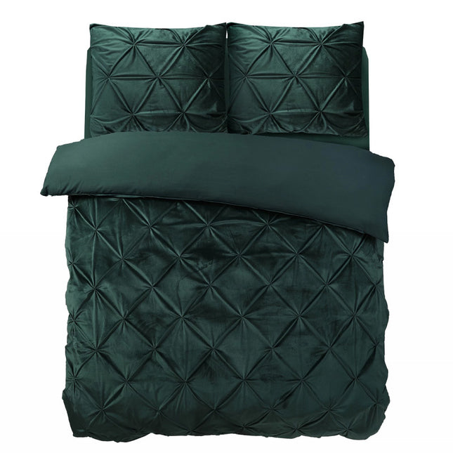Sleeptime Dekbedovertrek Velvet Pintuck - Groen