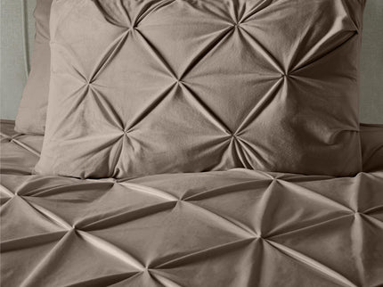 Sleeptime Dekbedovertrek Velvet Pintuck - Taupe