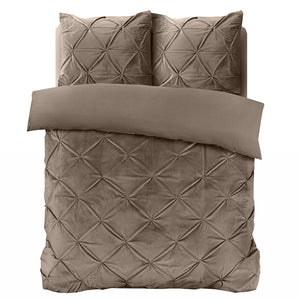 Sleeptime Dekbedovertrek Velvet Pintuck - Taupe
