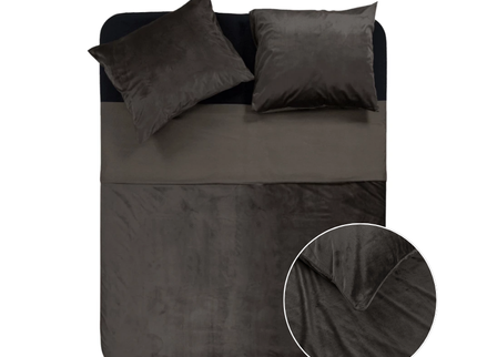 Sleeptime Dekbedovertrek Velvet Piping - Taupe