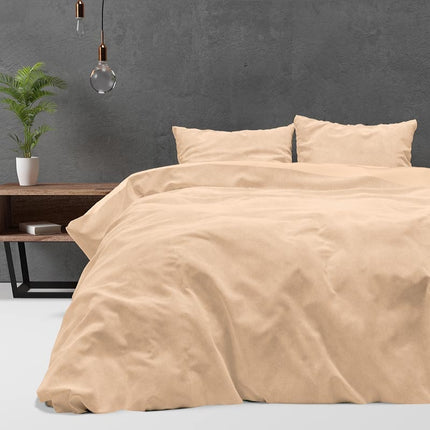 Sleeptime Dekbedovertrek Velvet Uni - Beige