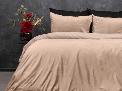 Sleeptime Dekbedovertrek Velvet Uni - Beige