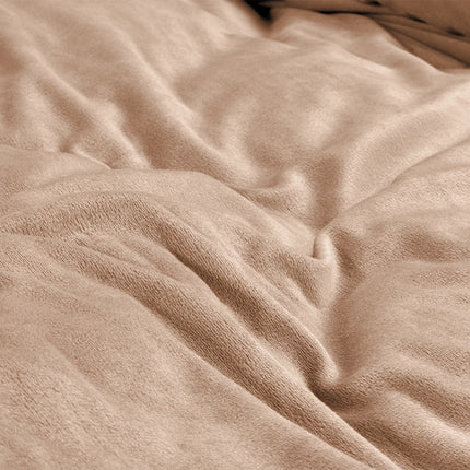 Sleeptime Dekbedovertrek Velvet Uni - Beige