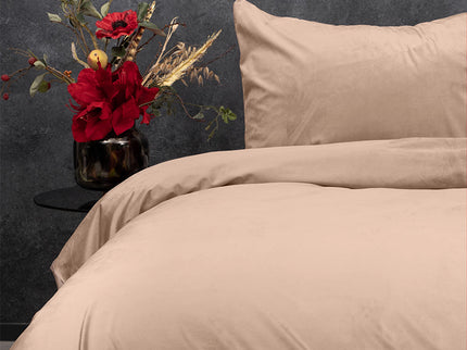 Sleeptime Dekbedovertrek Velvet Uni - Beige