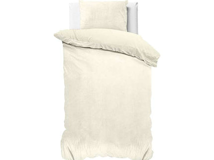 Sleeptime Dekbedovertrek Velvet Uni - Creme