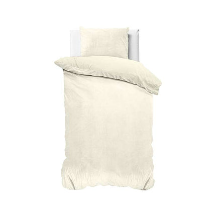Sleeptime Dekbedovertrek Velvet Uni - Creme