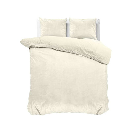 Sleeptime Dekbedovertrek Velvet Uni - Creme