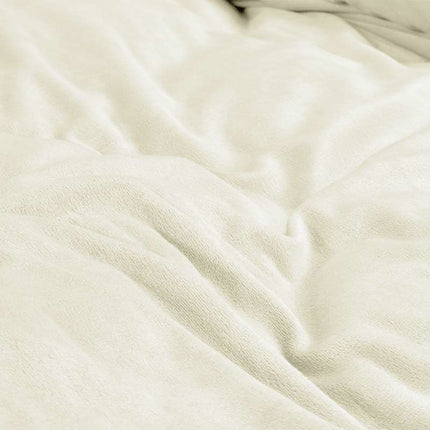 Sleeptime Dekbedovertrek Velvet Uni - Creme