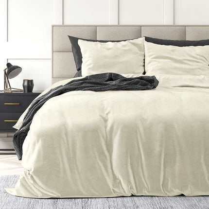 Sleeptime Dekbedovertrek Velvet Uni - Creme