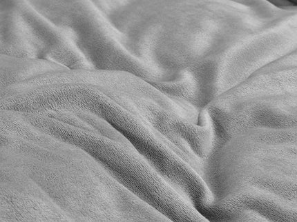 Sleeptime Dekbedovertrek Velvet Uni - Grijs - 140 x 220 cm