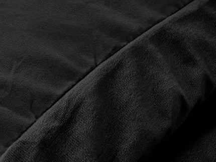 Sleeptime Dekbedovertrek Velvet Uni - Zwart - 200 x 220 cm