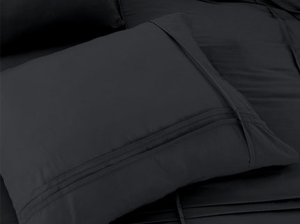 Sleeptime Dekbedovertrek Washed Tufted - Antraciet - 140 x 200/220 cm