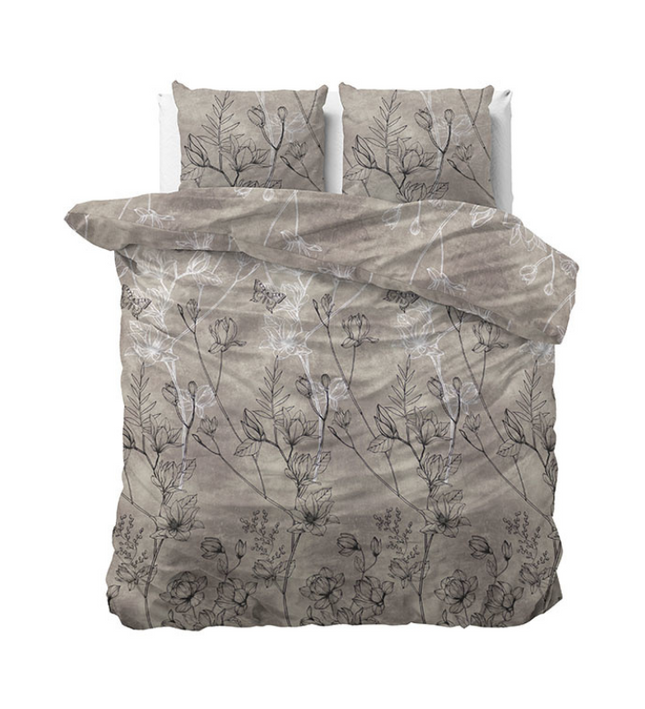 Sleeptime Elegance Dekbedovertrek Cora - Taupe - 200 x 200/220 cm